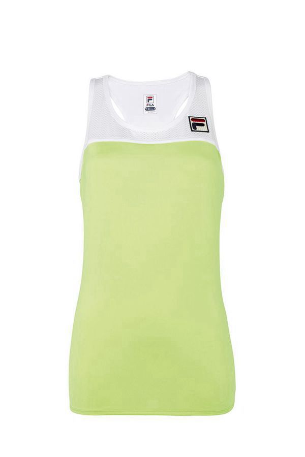 Fila Acqua Sole Open Hole Women's Tank Top - Green/White,NZ 631-90234